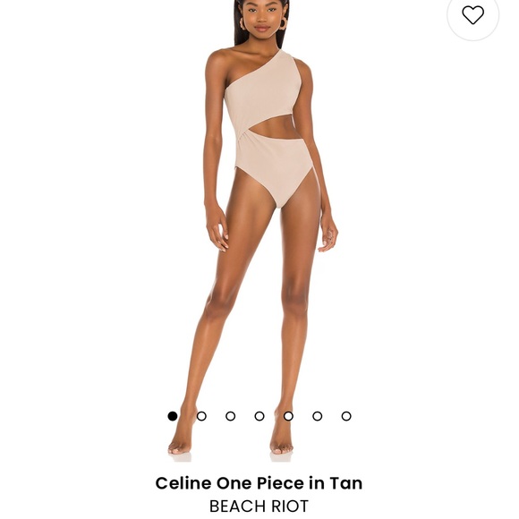 Beach riot one piece cut out Celine tan small - Picture 1 of 3